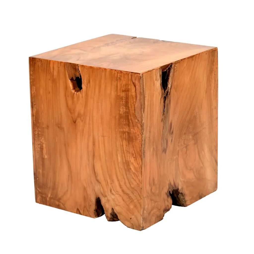 16" Natural Solid Wood End Table By Homeroots