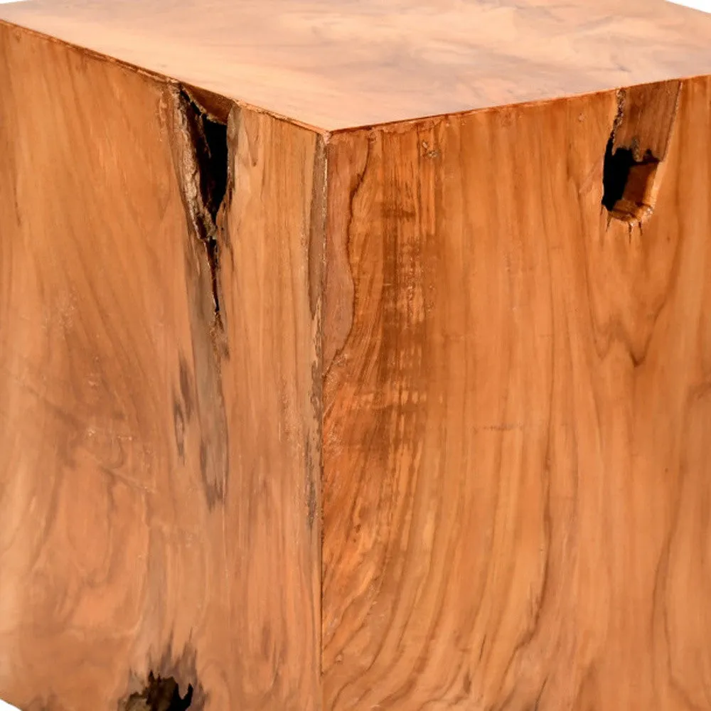 16" Natural Solid Wood End Table By Homeroots