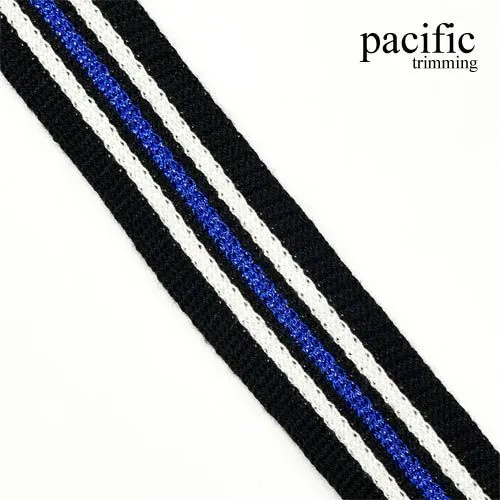 1" Blue/White and Black Stripe : FC190402