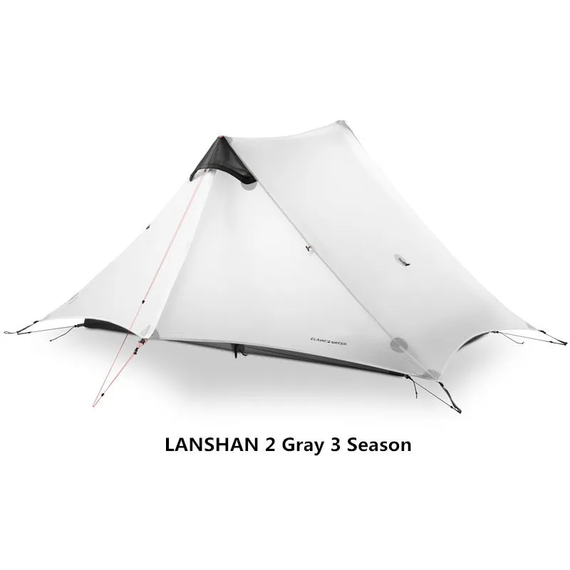 2 Person Outdoor Ultralight Camping Tent 3 Season Professional 15D Silnylon Rodless Tent