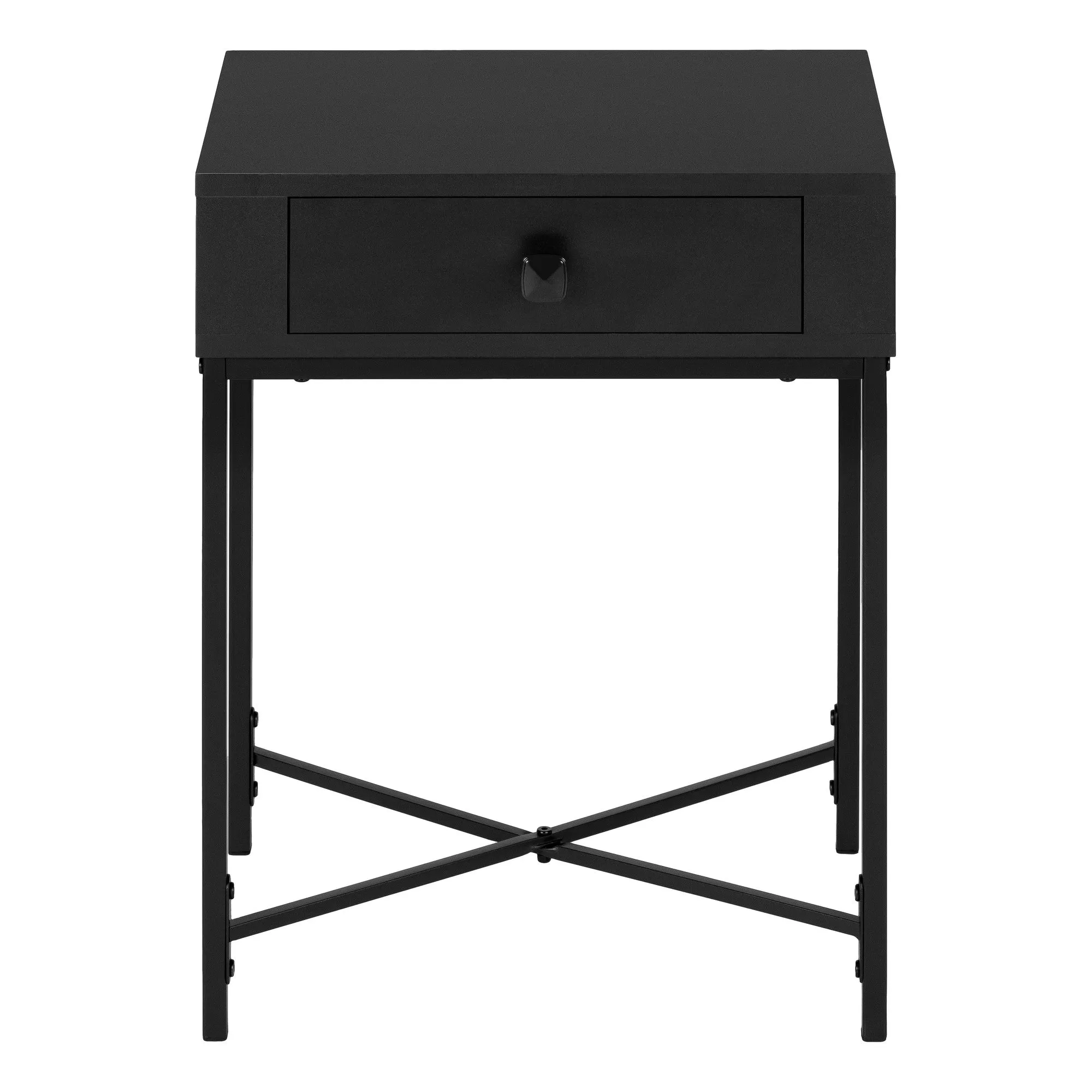 23" Black End Table With Drawer By Homeroots