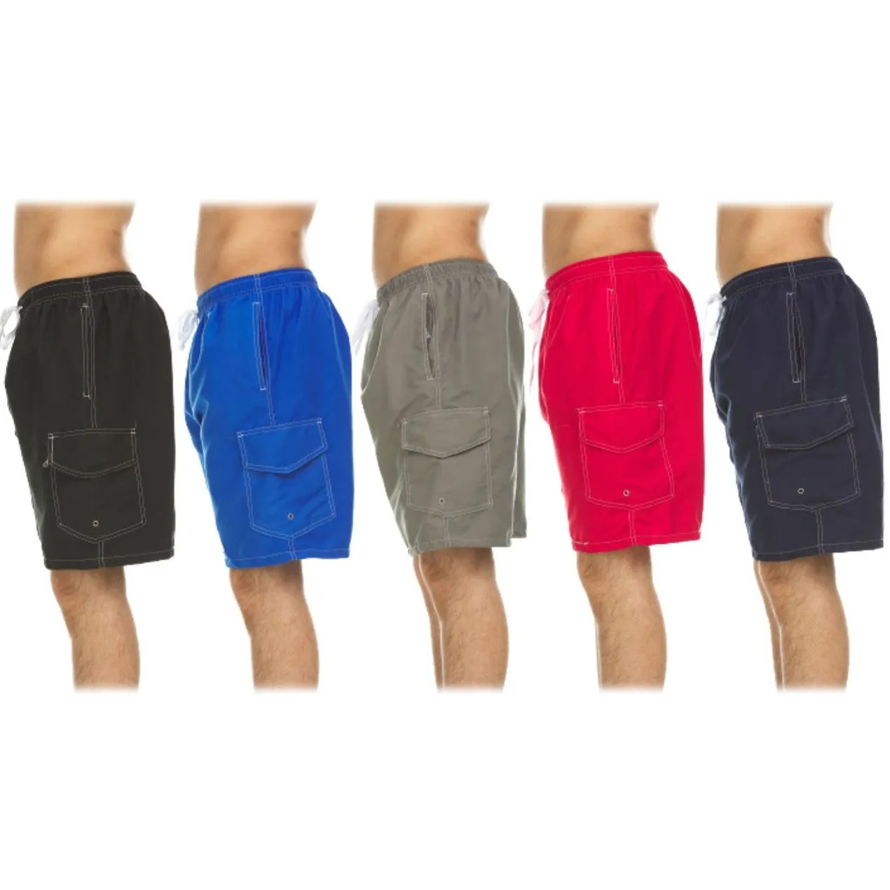 3-Pack: Men's Quick-Dry Swim Shorts