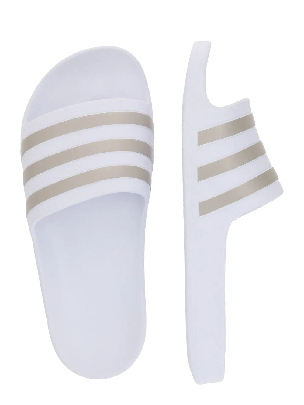 Adidas Adilette Aqua slides, white