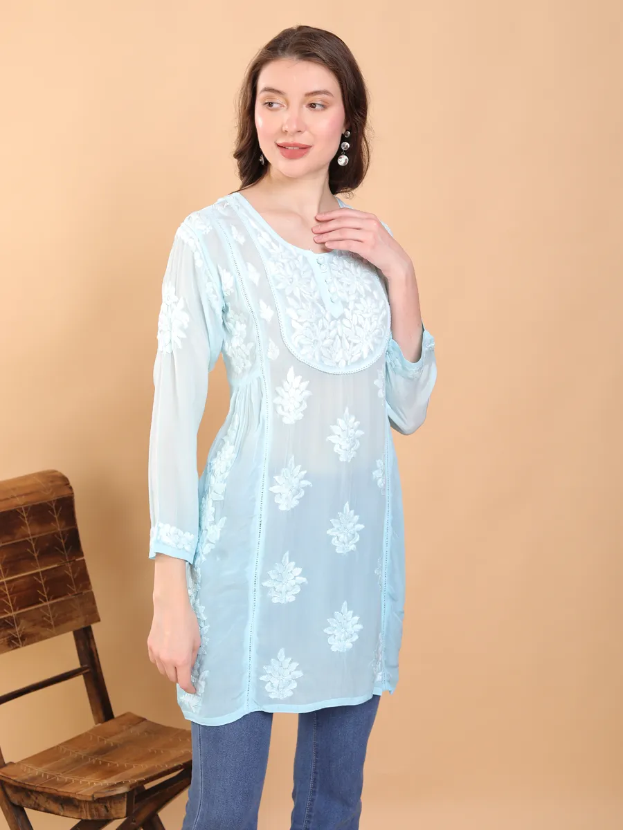 Anam Crepe Designer Chikankari Kurti