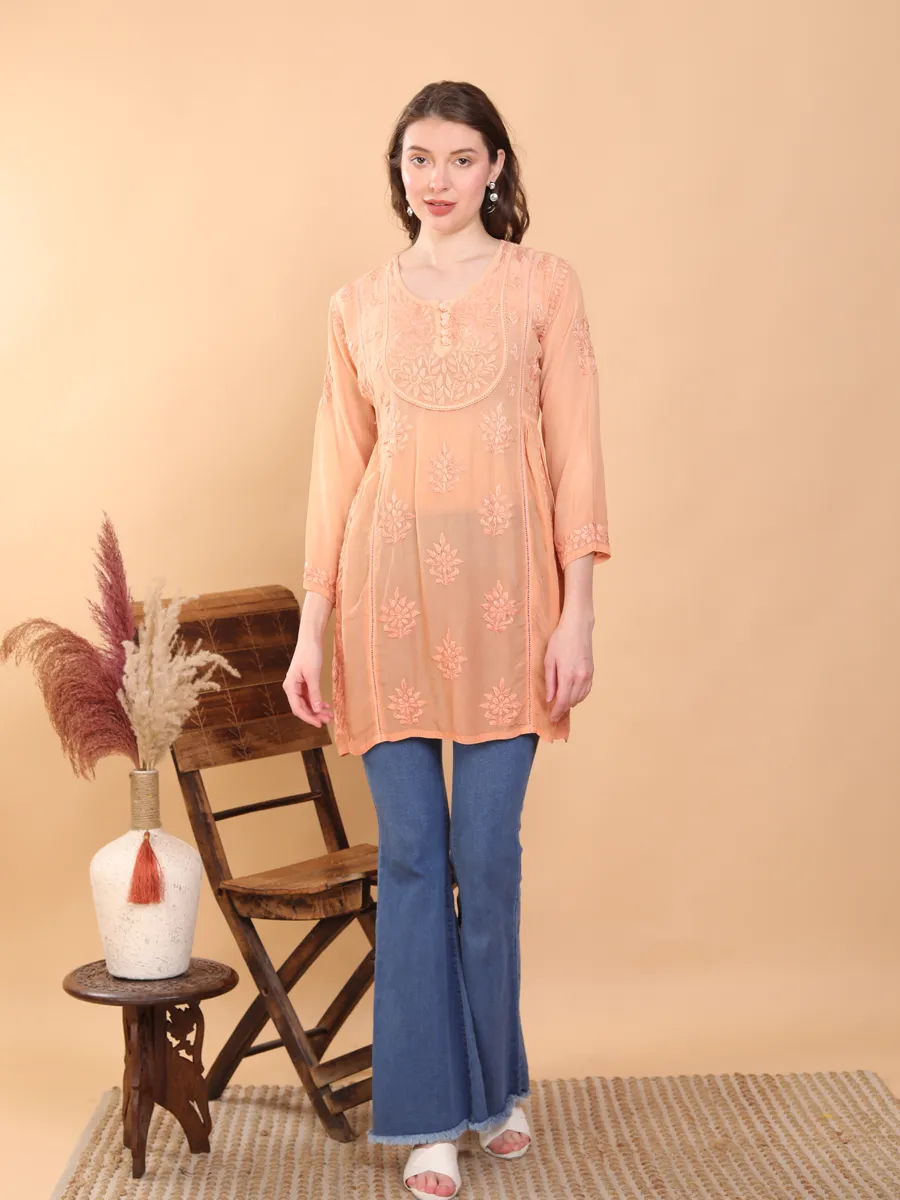 Anam Crepe Designer Chikankari Kurti