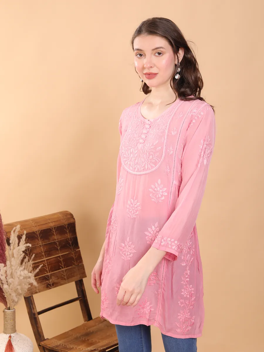 Anam Crepe Designer Chikankari Kurti