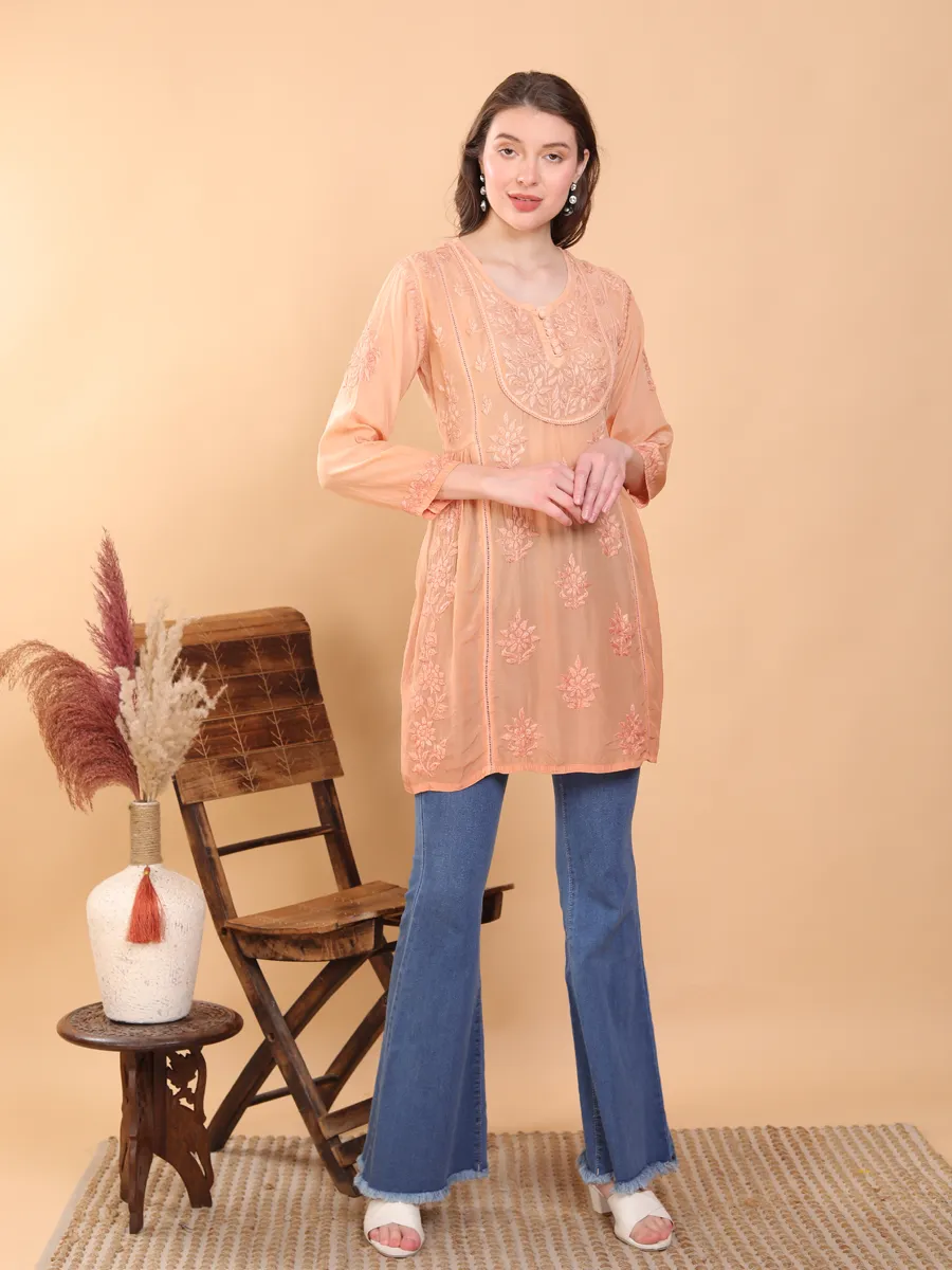 Anam Crepe Designer Chikankari Kurti