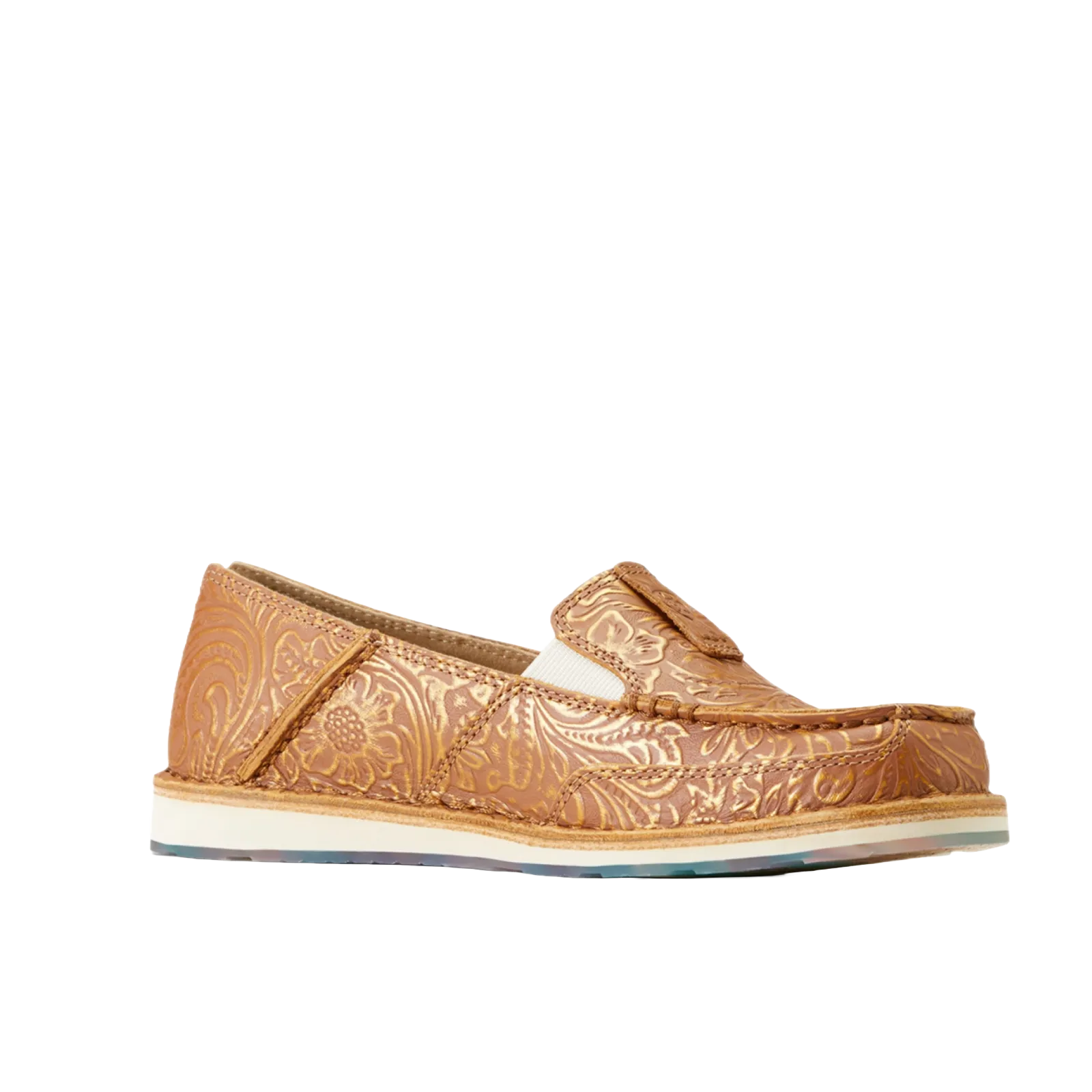 Ariat Ladies Cruiser Floral Embossed Bronze Slip On Shoe 10046920