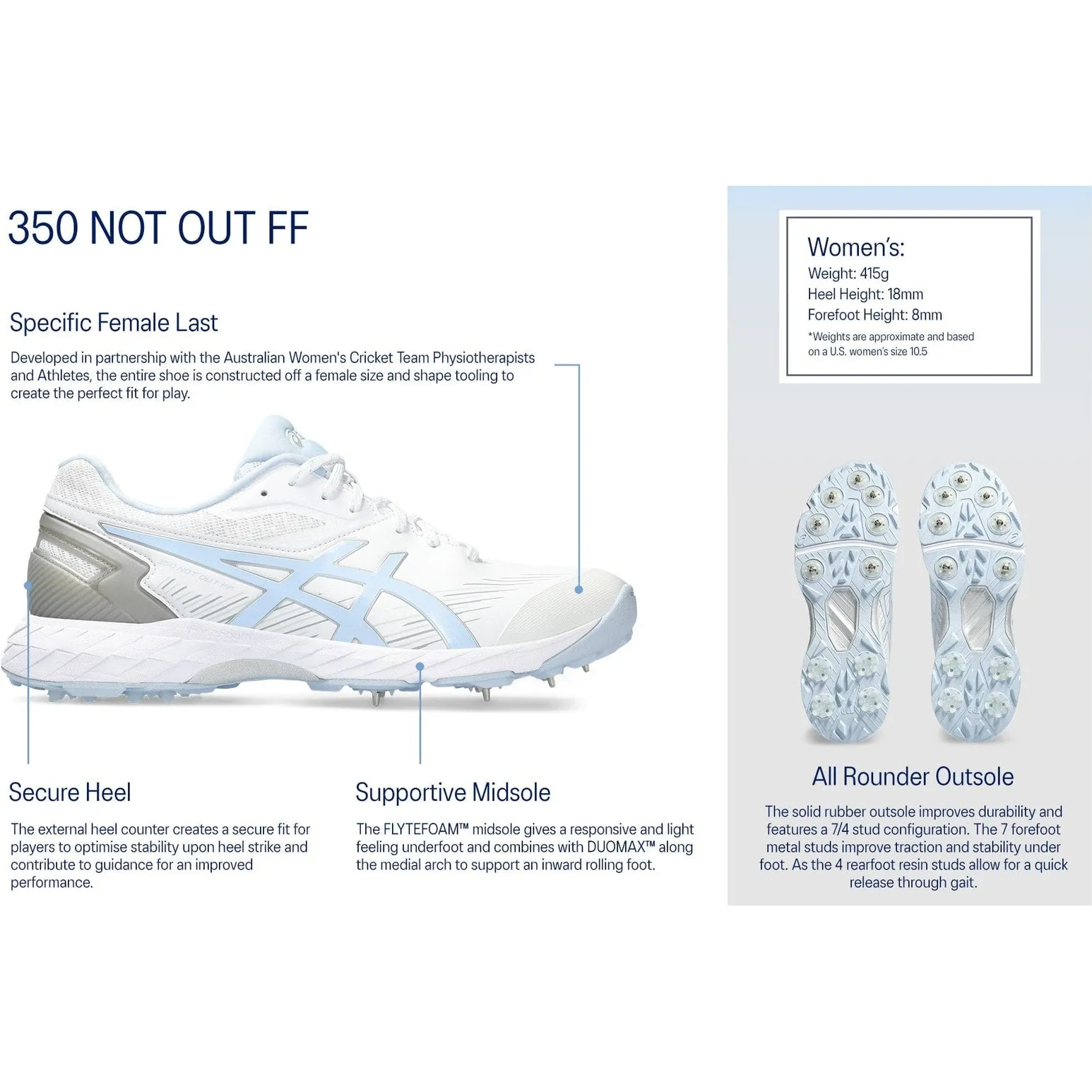 Asics 350 Not Out FF Women's Cricket Shoes