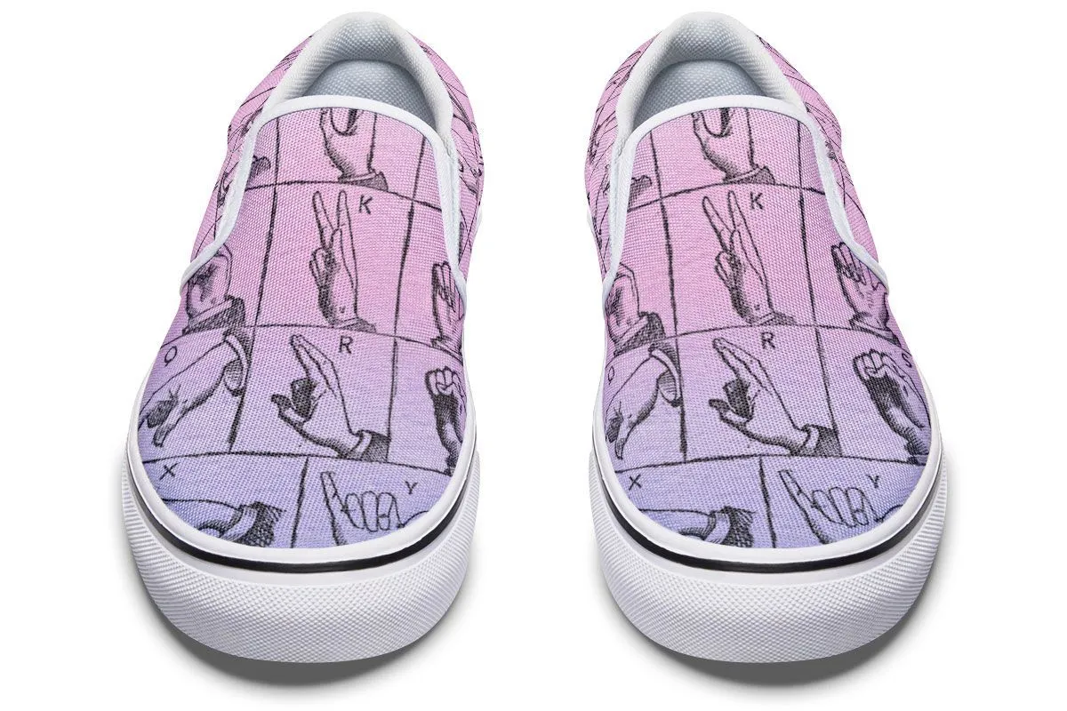 ASL Watercolor Slip-On Shoes