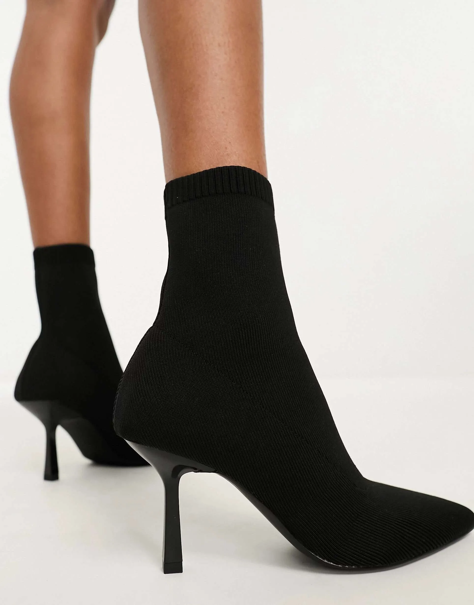 ASOS Rosetta Heeled Sock Boots in Black