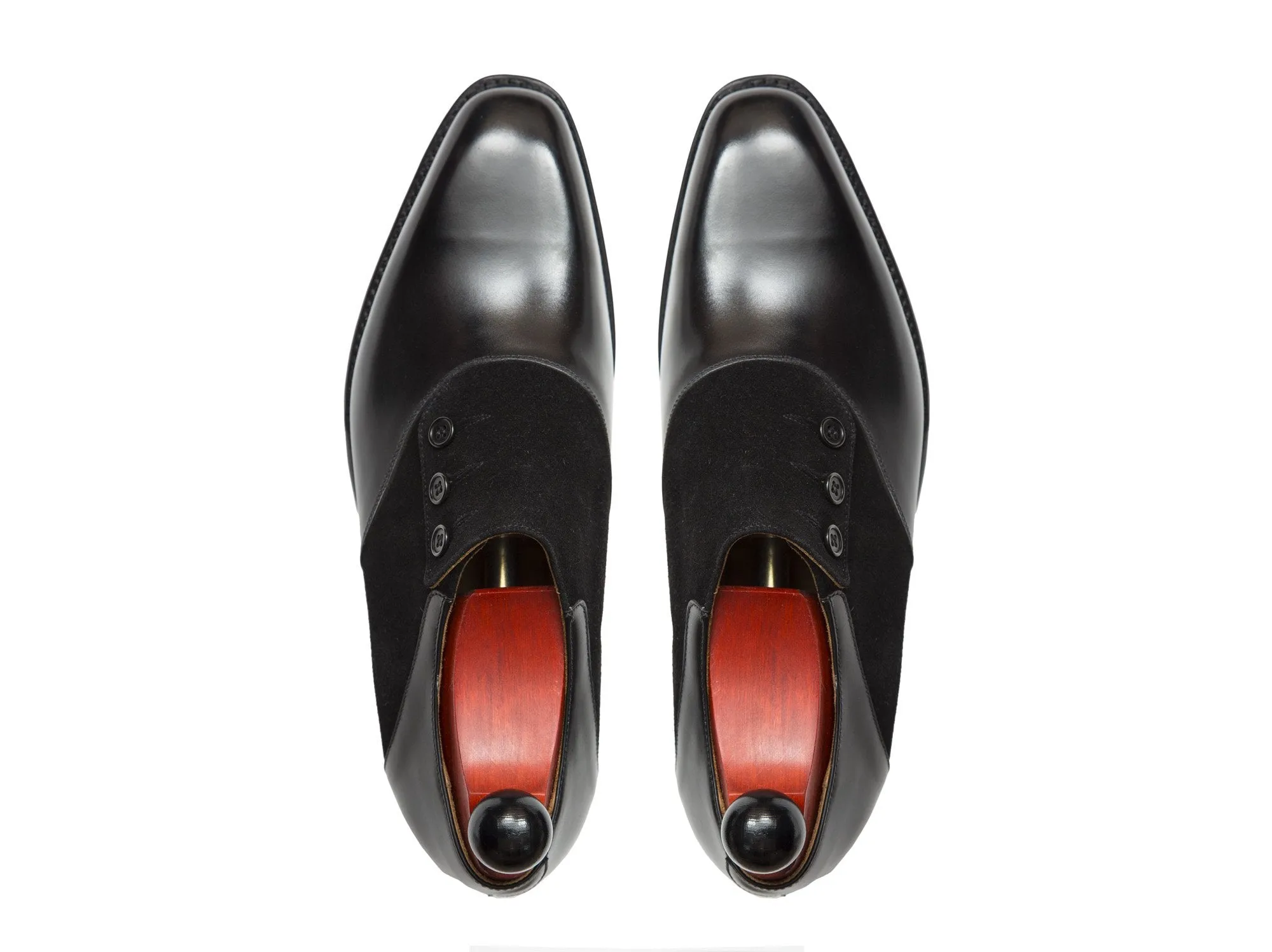 Aurora - MTO - Black Calf / Black Suede - LPB Last - Single Leather Sole