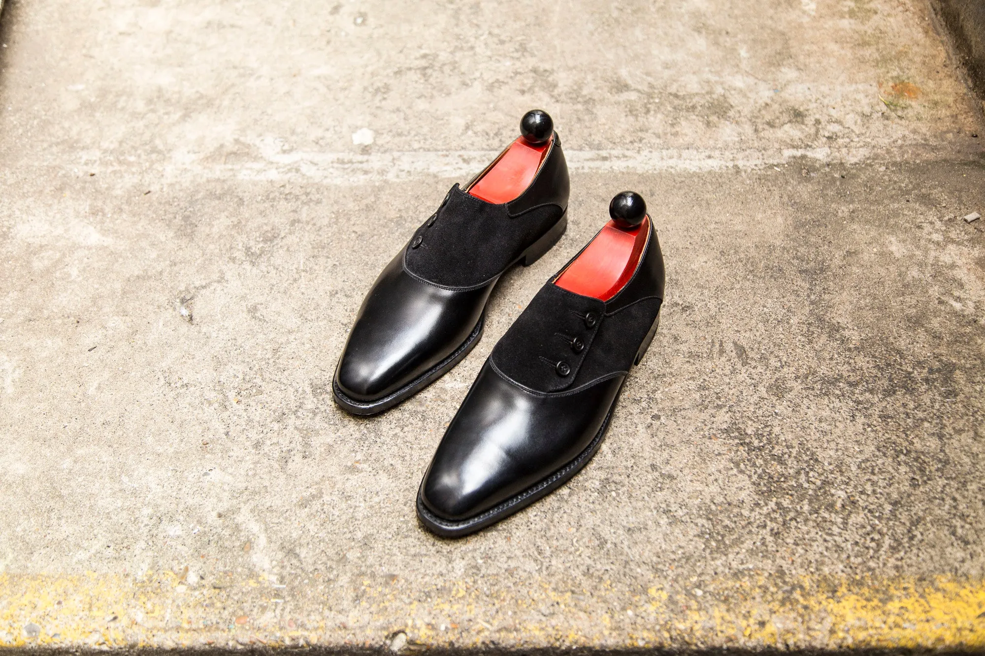 Aurora - MTO - Black Calf / Black Suede - LPB Last - Single Leather Sole