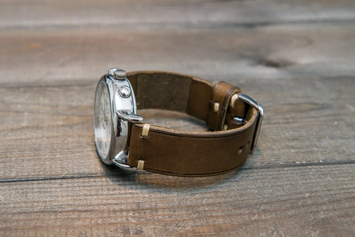 Badalassi Carlo,Minerva leather watch strap. Hand-made to order in Finland.