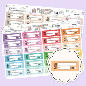 Bill Due Planner Stickers