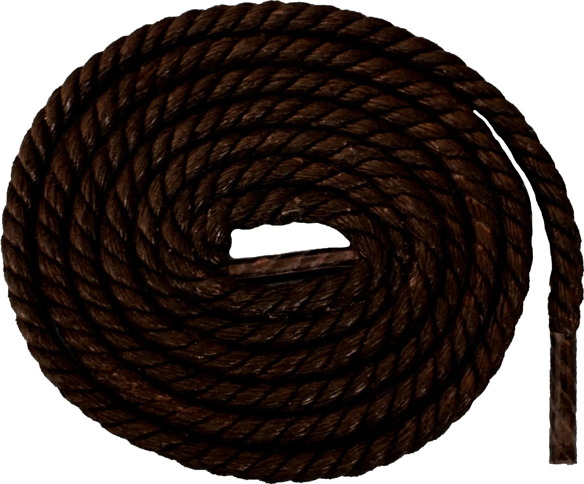 [Bitter Chocolate] - Round Waxed Braided Hemp Rope Style Shoelaces