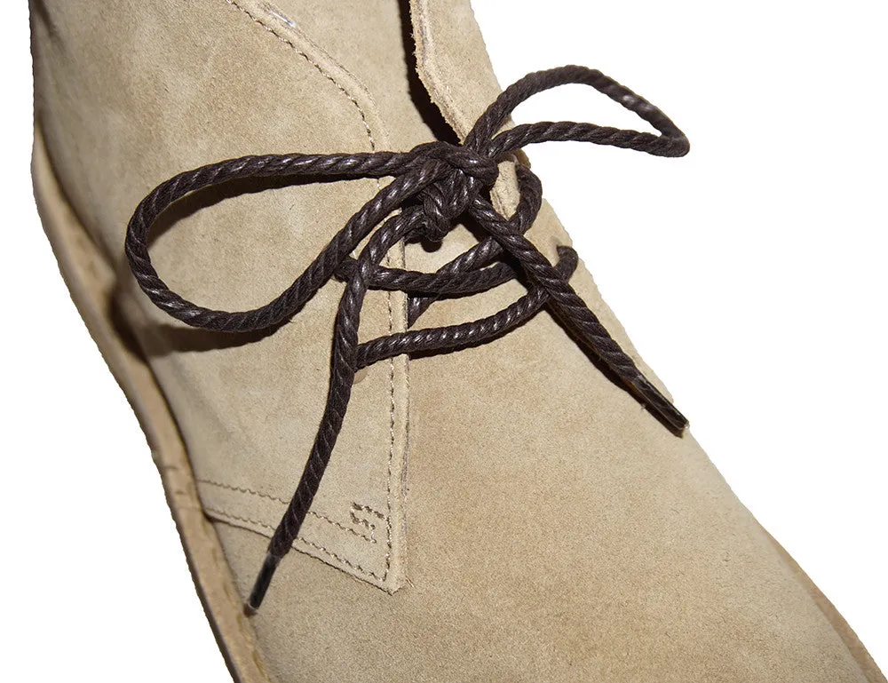 [Bitter Chocolate] - Round Waxed Braided Hemp Rope Style Shoelaces