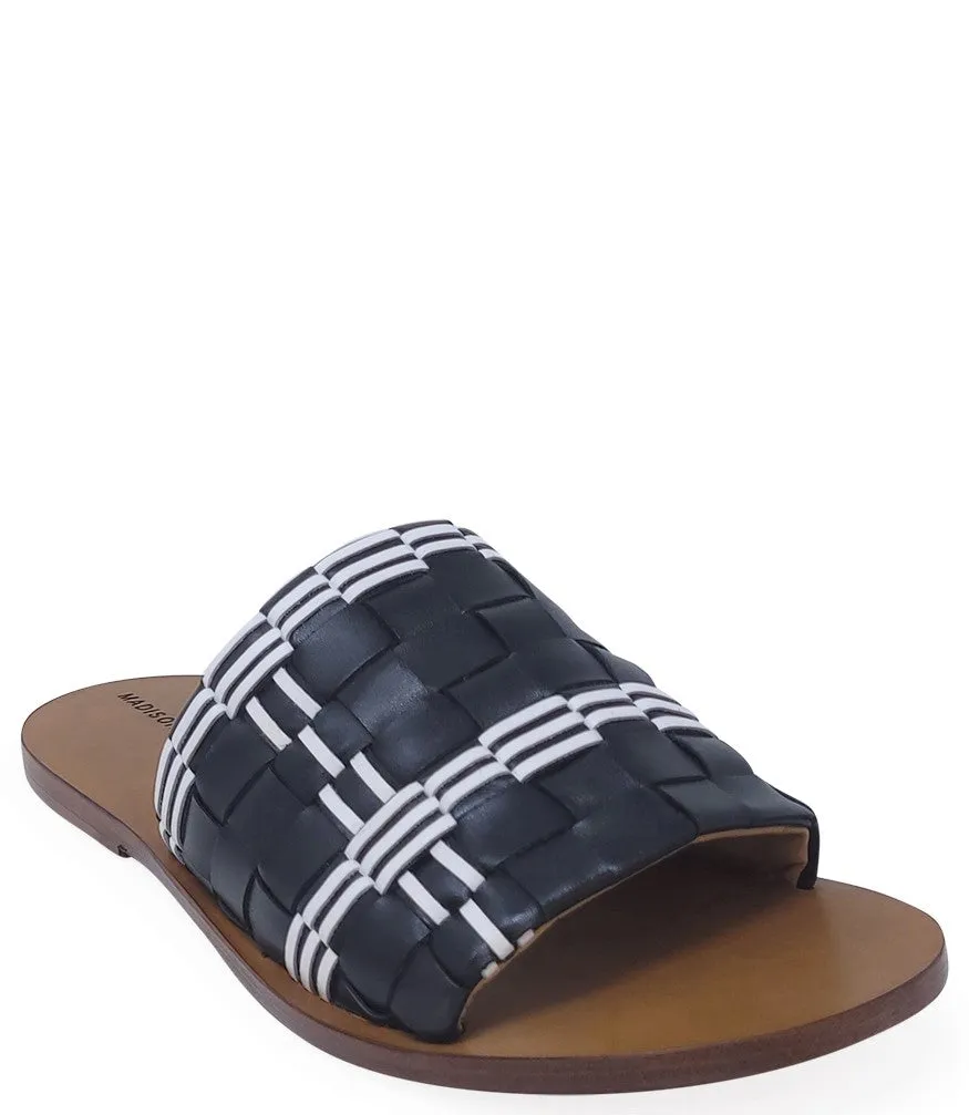 Black White Open Toe Sandal