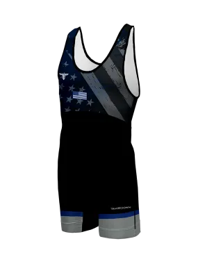 Blue Flag Wrestling Singlet