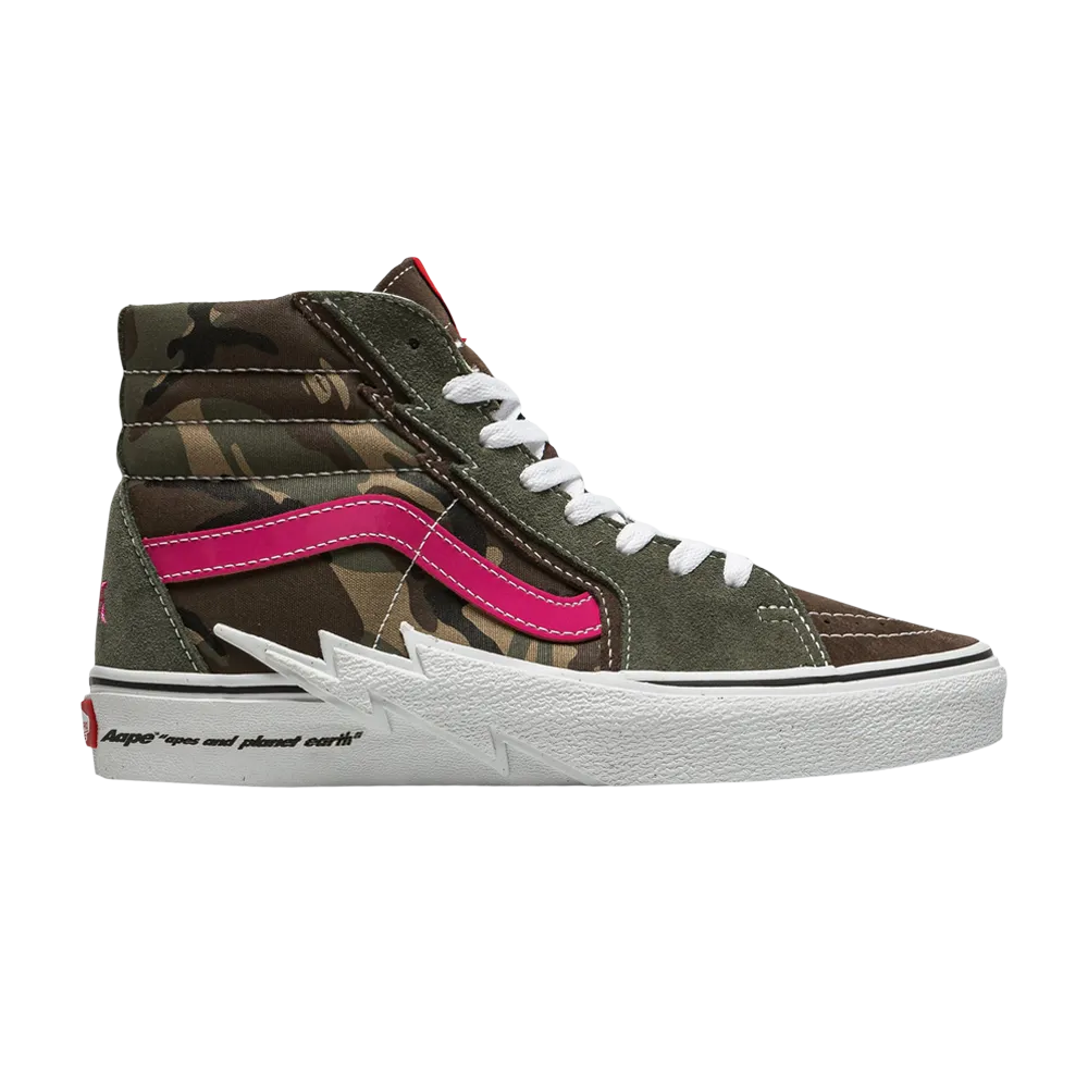 Boots AAPE x Sk8-Hi Vans, green