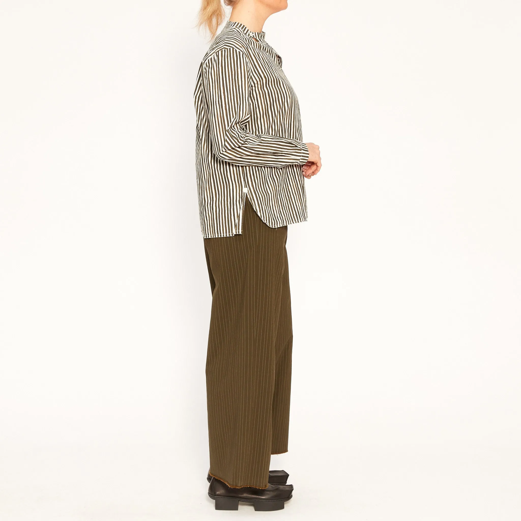 Calipso Shirt - Olive Stripe