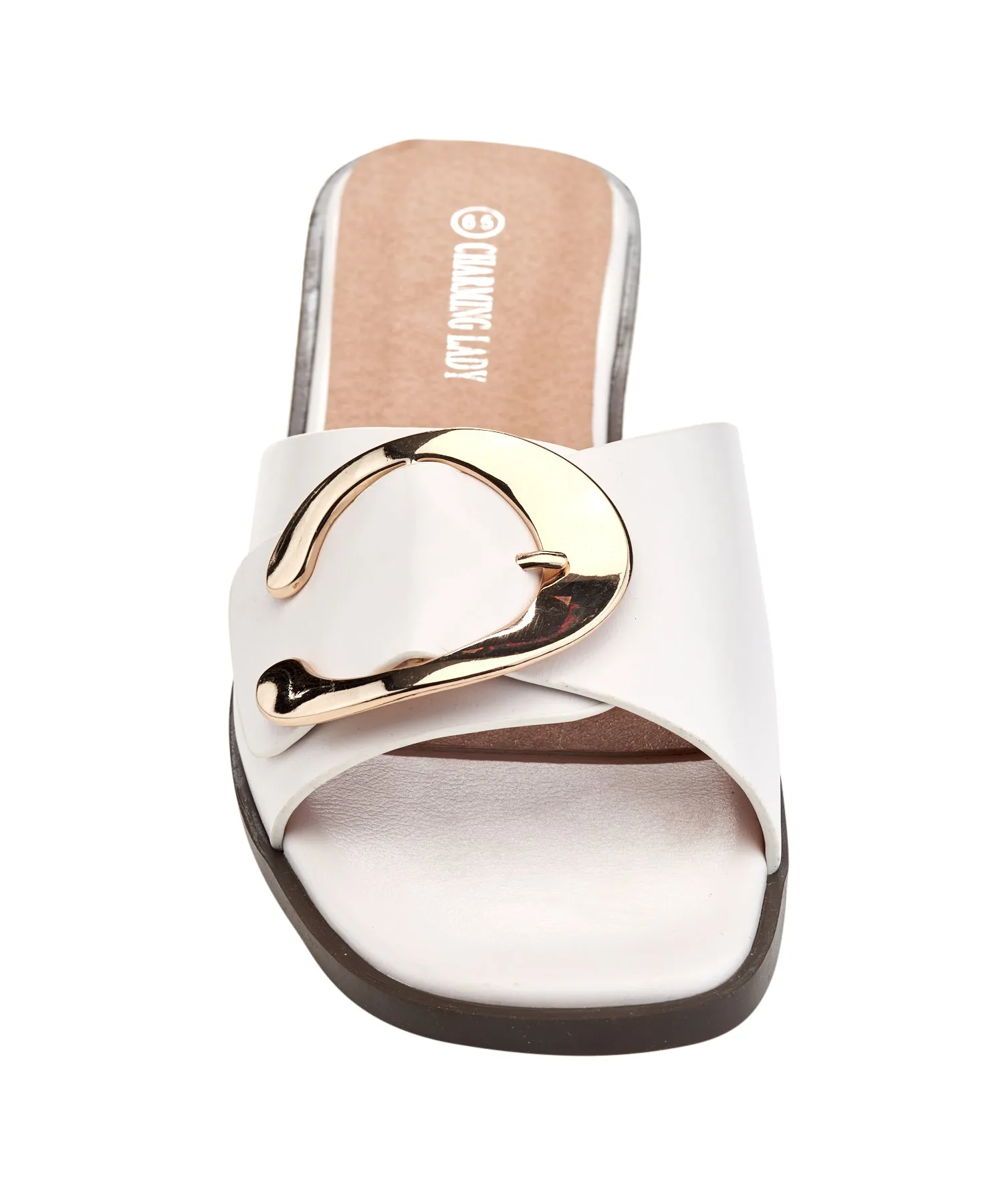 Charming Lady Women's Metal Buckle Open Toe Sandal