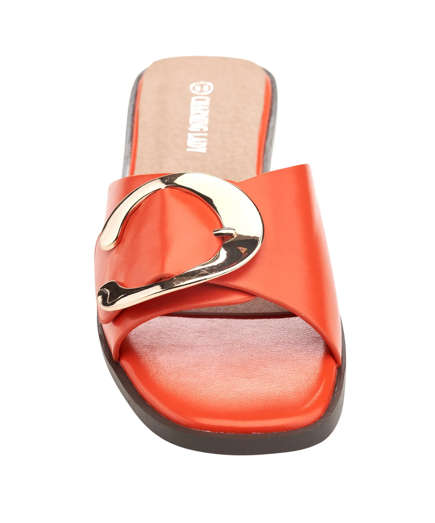 Charming Lady Women's Metal Buckle Open Toe Sandal