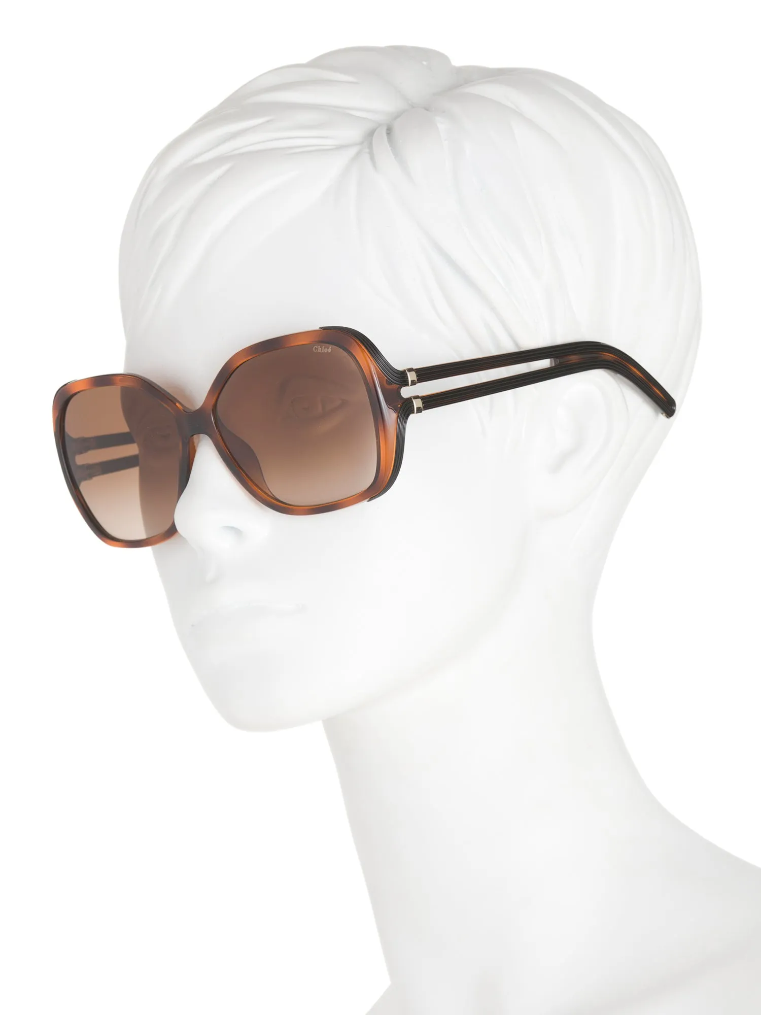 Chloé Women's Designer Sunglasses, Tortoise/Brown Gradient