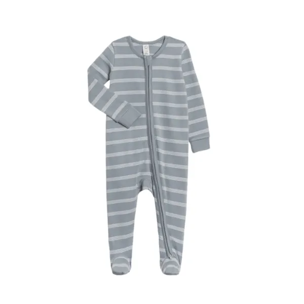 Colored Organics Peyton Footed Sleeper- Drew Stripe