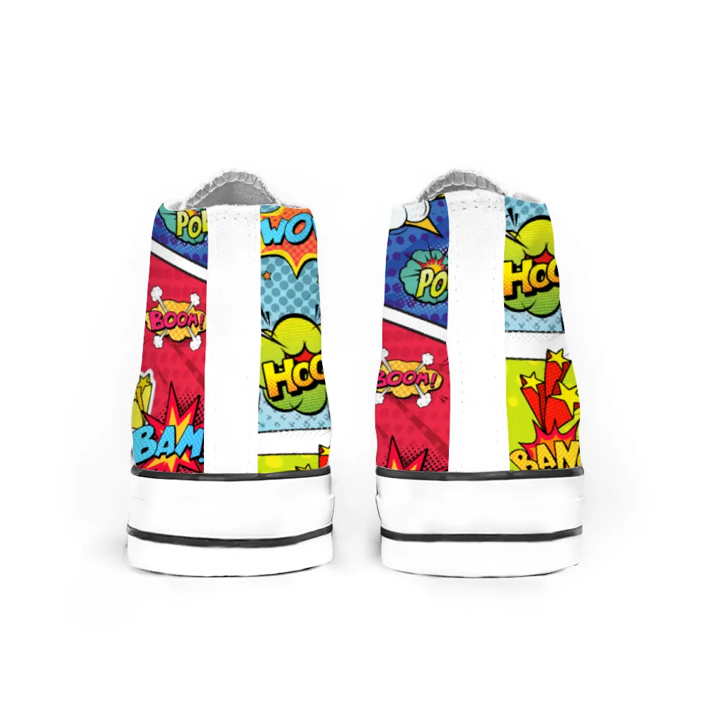 Comic Book Geek Collection - Unisex High Top Canvas Sneakers