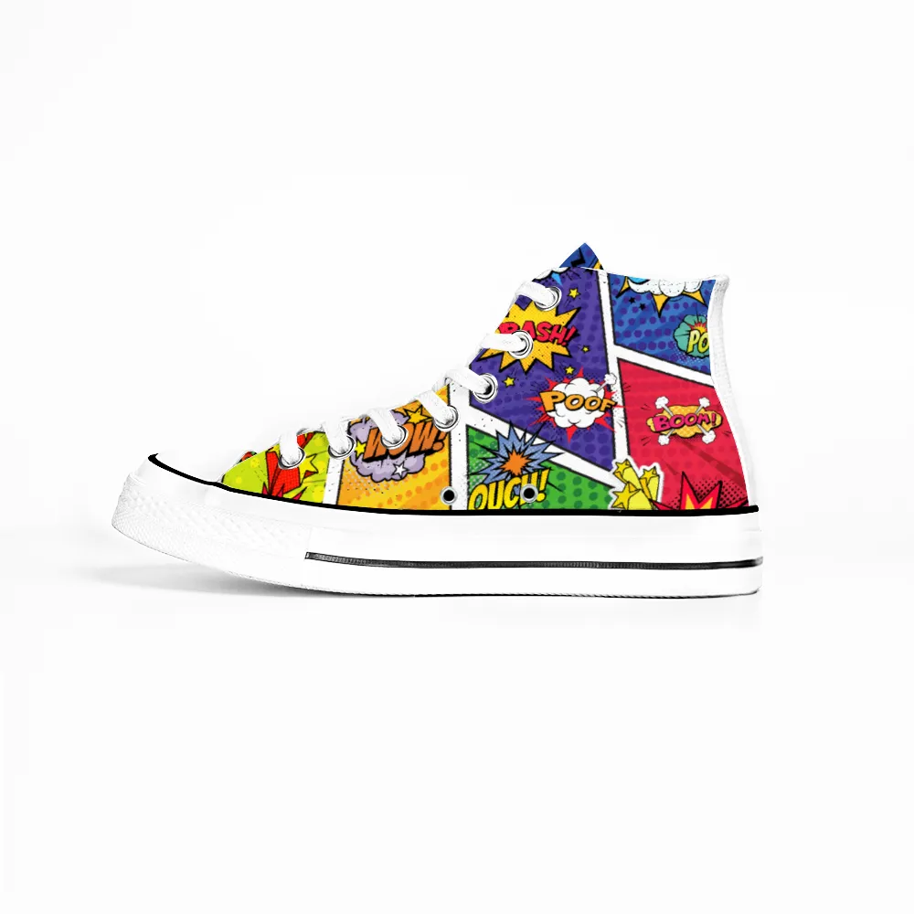 Comic Book Geek Collection - Unisex High Top Canvas Sneakers