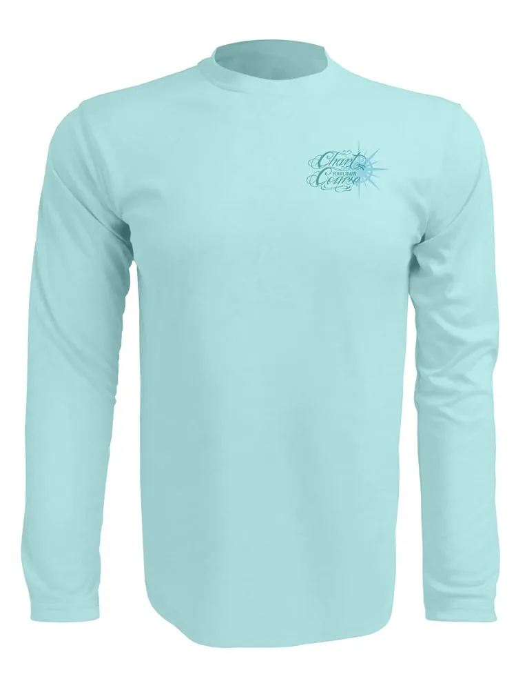 Crab Men's UV Long Sleeve by Chart Your Own Course | Long Sleeve | UPF 50 Sun Protection | Performance Polyester Rash Guard |