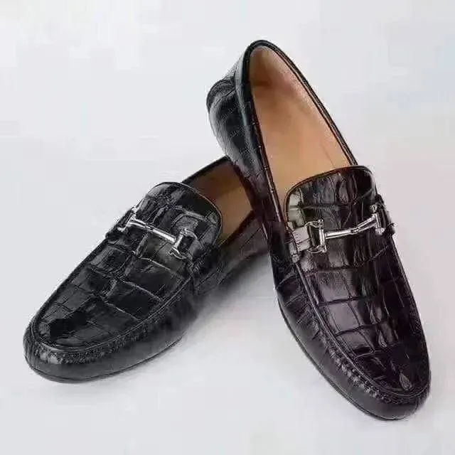 Crocodile Shoes Crocodile Loafer Slip-On Shoes