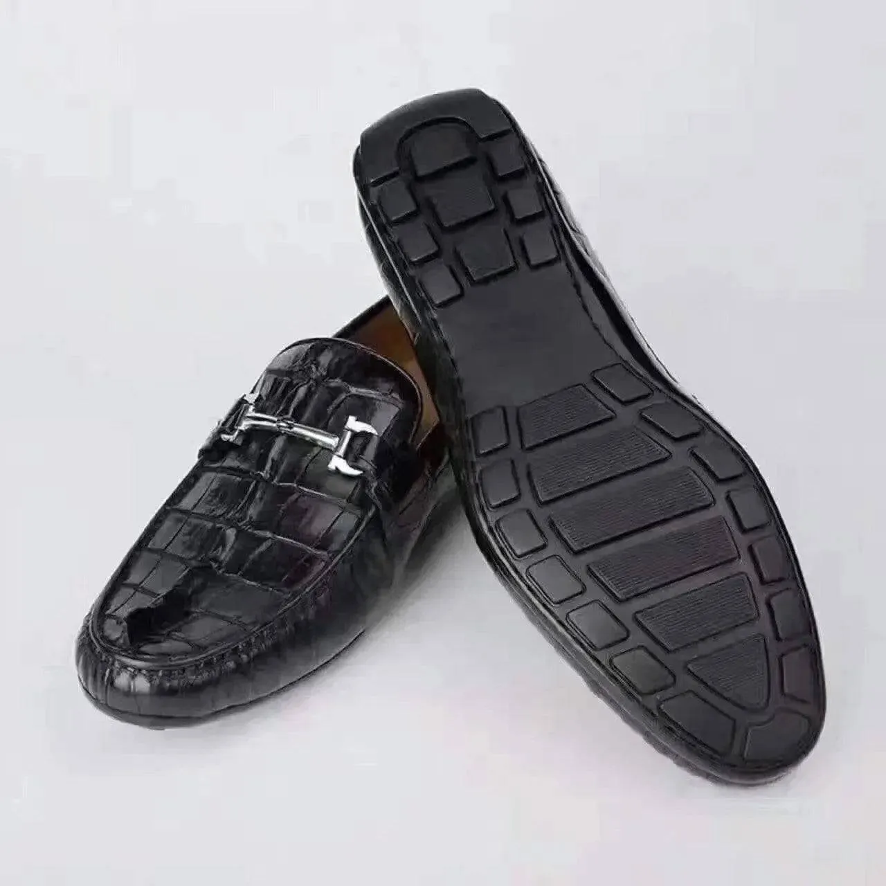 Crocodile Shoes Crocodile Loafer Slip-On Shoes