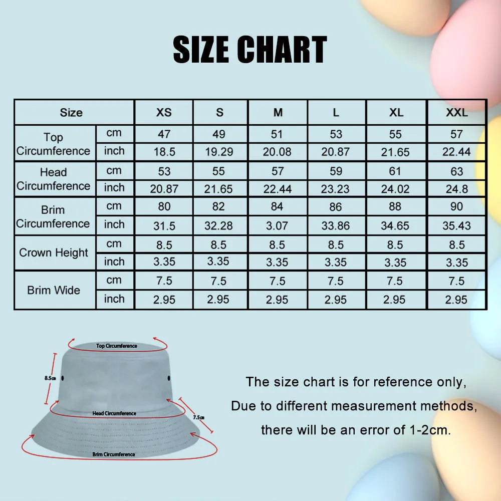 Custom Bucket Hat Unisex Face Bucket Hat Personalize Wide Brim Outdoor Summer Cap Hiking Beach Sports Hats Gift for Lover-Dog Pattern Bucket Hat