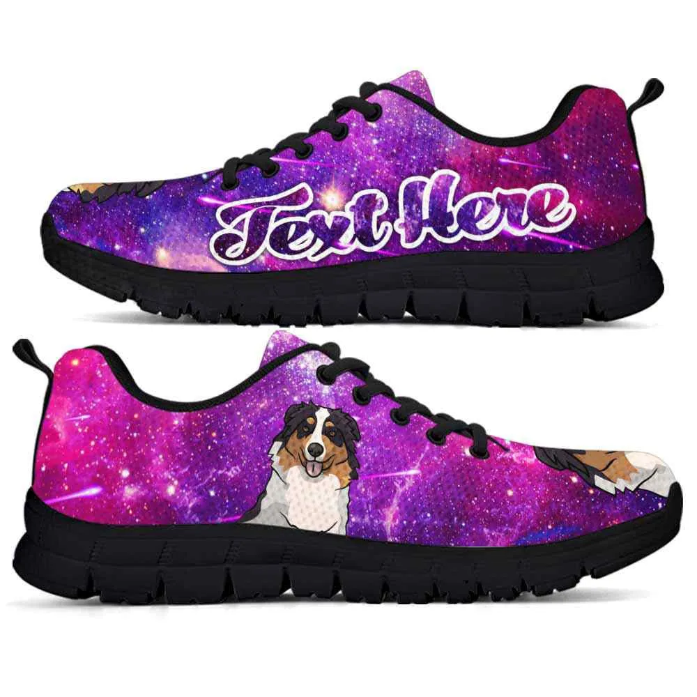 Custom Name Aussie Sneaker, Galaxy Aussie Dog Lovers Sneakers Running Shoes Gift Men Women, Best Running Shoes