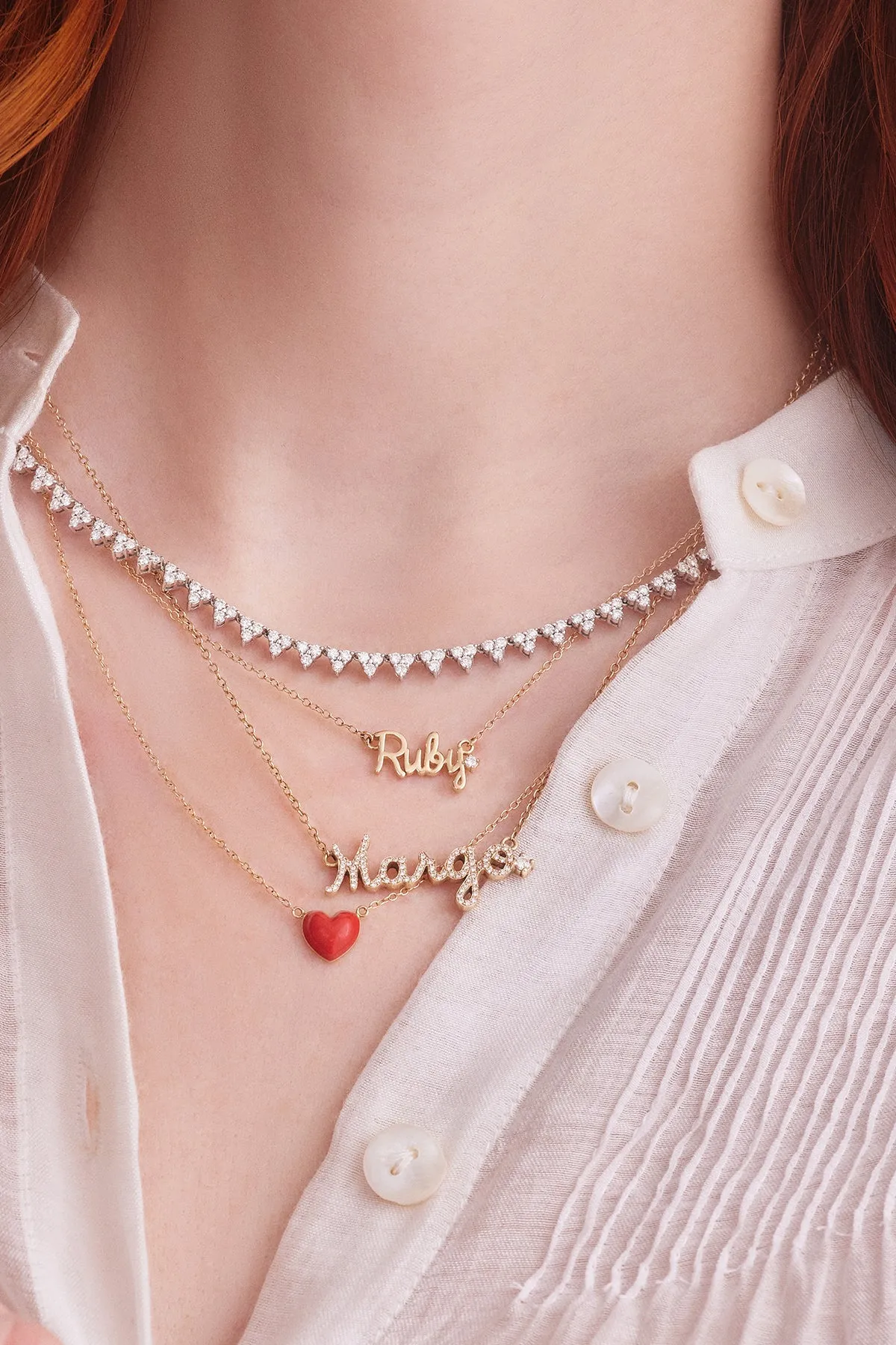 Custom Pavé Word Necklace