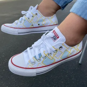 Dancing Diamond Pattern - Custom Low Tops - Custom Converse Shoes