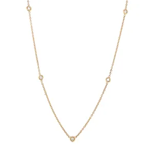 Diamond Bezel Station Necklace