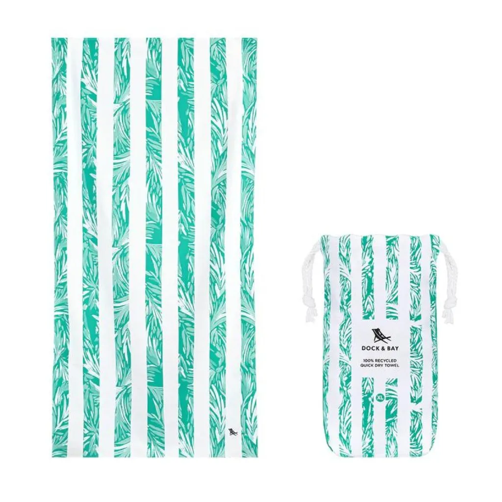 Dock & Bay Beach Towel Cabana Light Collection XL - Palm Paradise