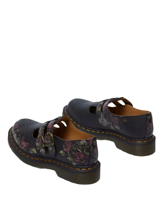 Dr. Martens Womens 8065 Decayed Roses Nappa Mary Jane Shoes