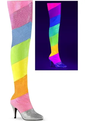 DREAM-3012RBG [Multi-Rainbow/Glitter] | PLATFORM BOOTS [PREORDER]