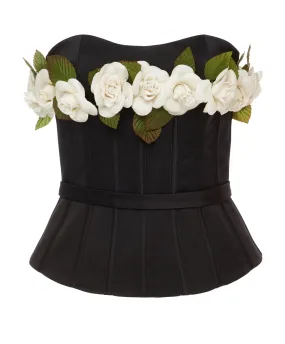 Elizabeth Kennedy Corset Top With Flowers