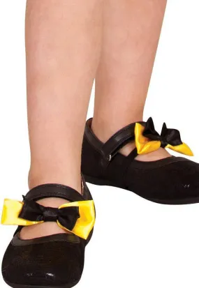 Emma Wiggle Black and Yellow Shoe Bows