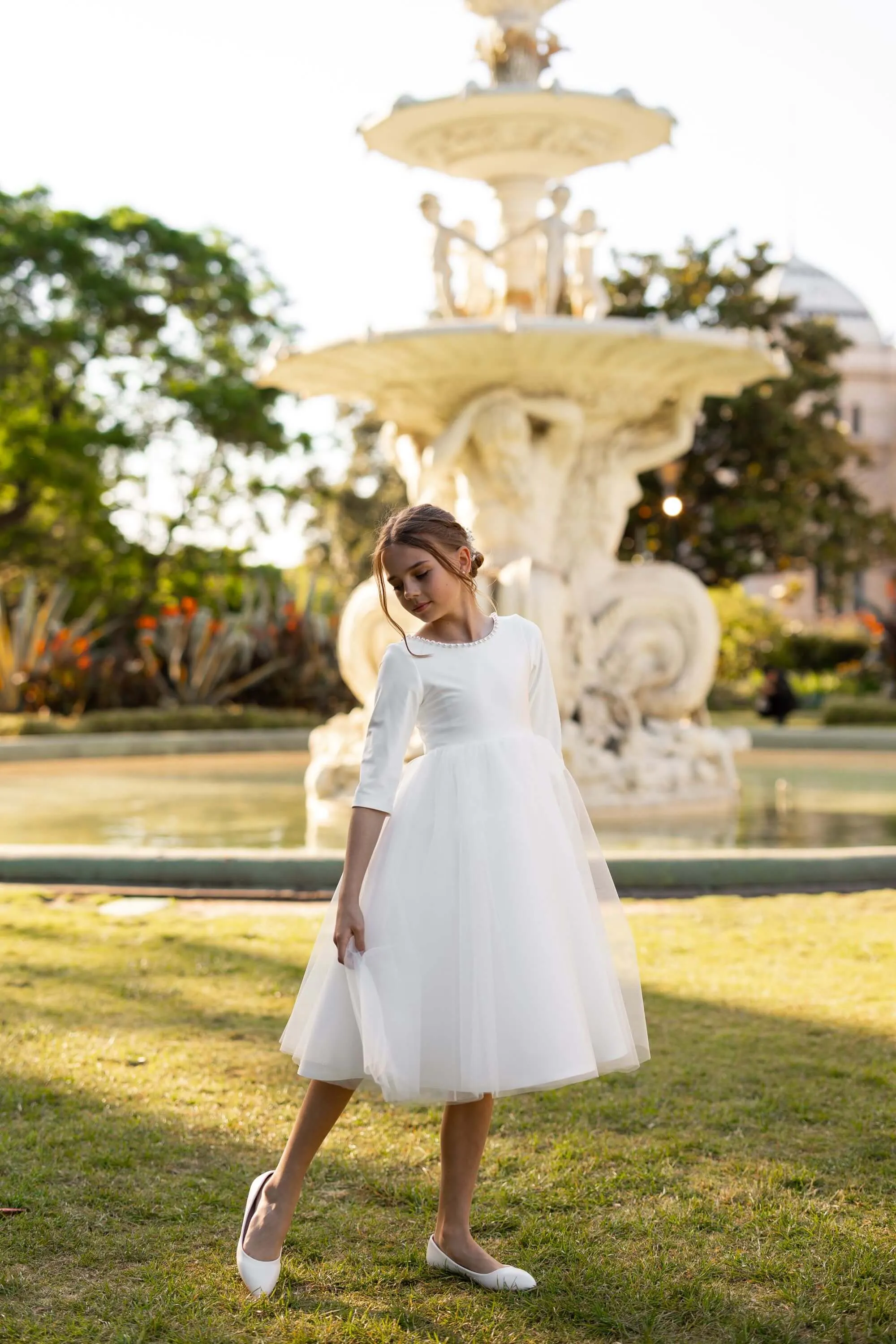 Eva - Long sleeves communion dress