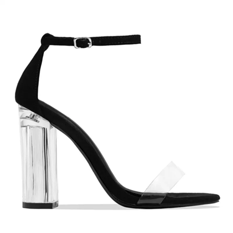 Fashion transparent buckle high heels（HPSD200）