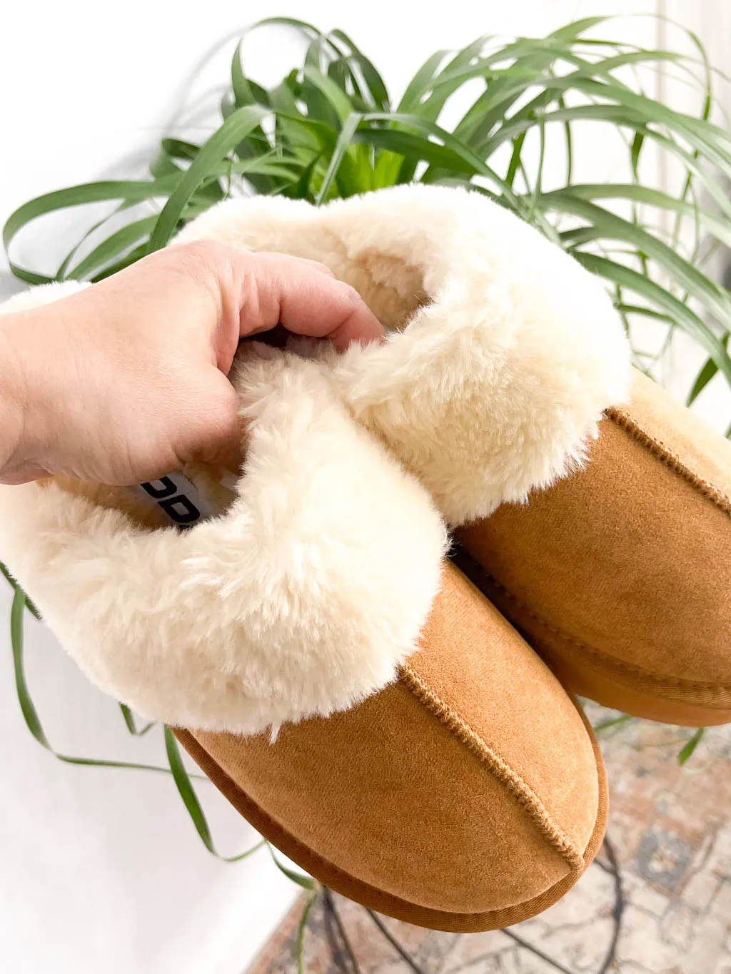 Faux Fur Slip On Shoes