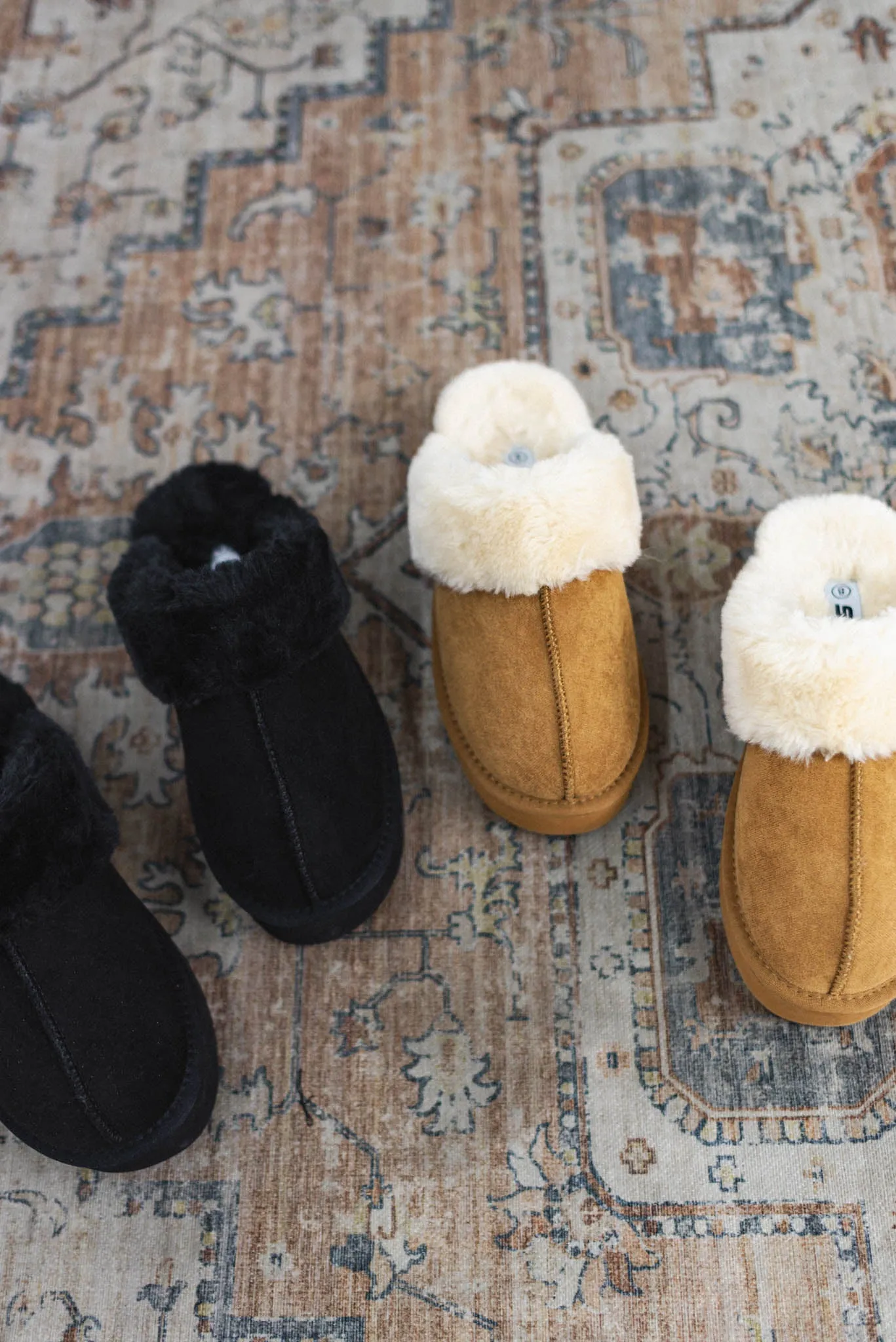 Faux Fur Slip On Shoes