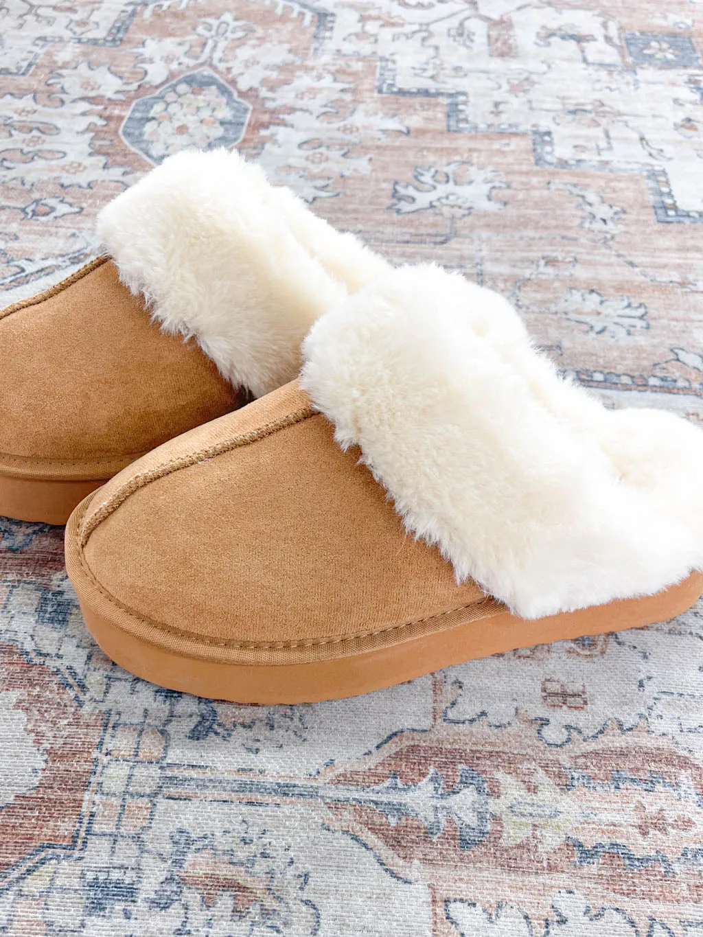 Faux Fur Slip On Shoes