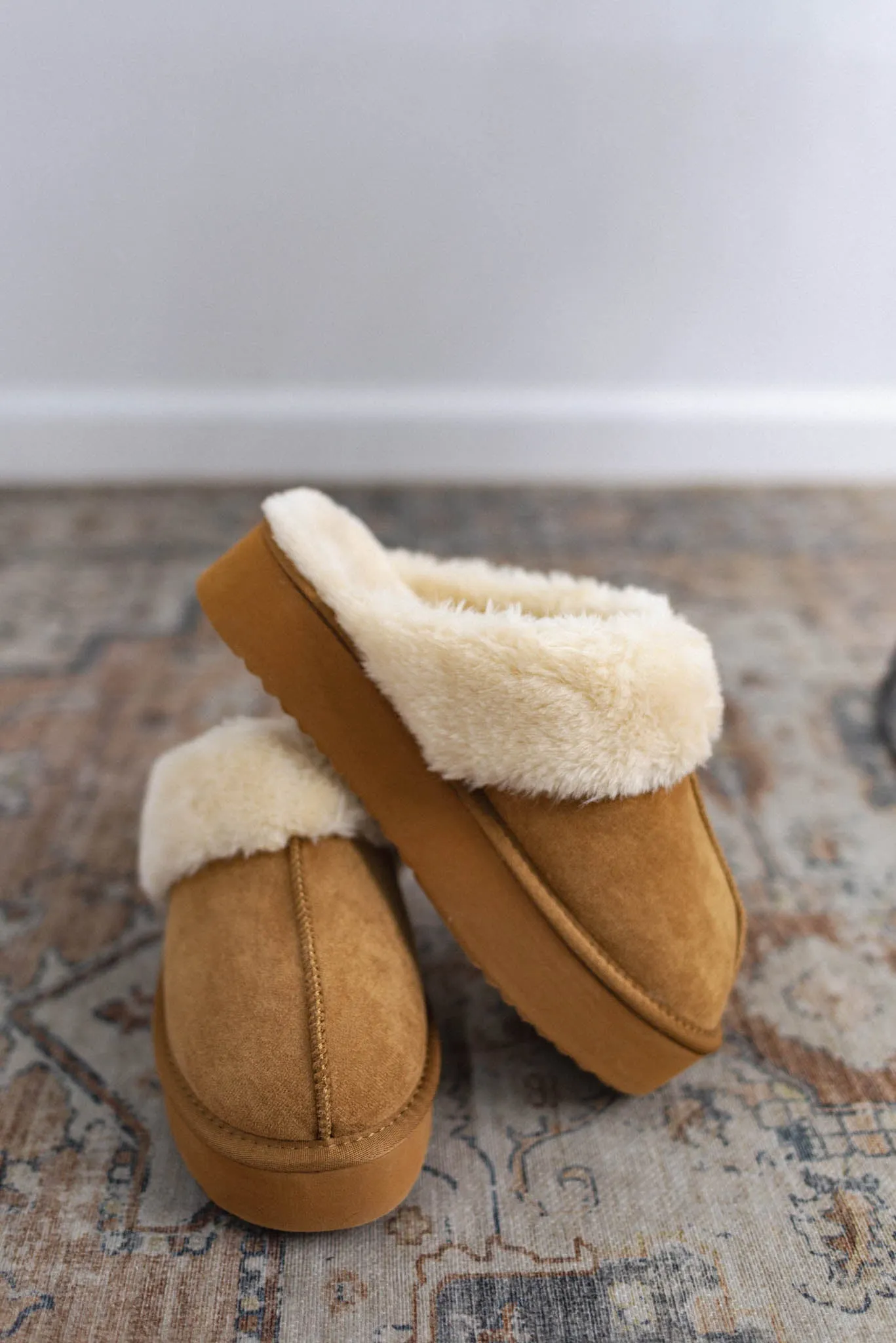 Faux Fur Slip On Shoes